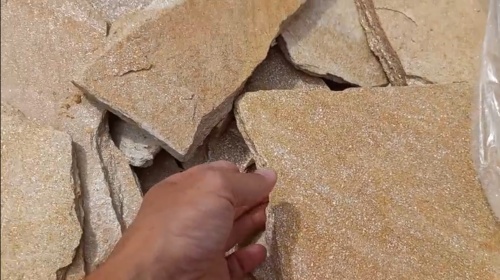 Плитняк златолит жёлтый золотистый для фасада 1,5-3см купить в Бакале